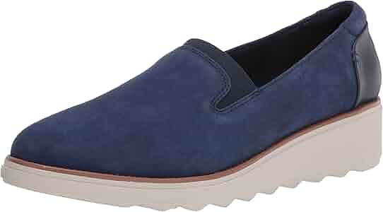 Amazon | Clarks Women's Sharon Dolly Loafer, Dark Blue Suede